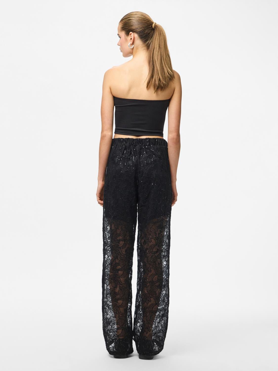 PCLOUISE Trousers - Black - VERO MODA & VILA Bergvik
